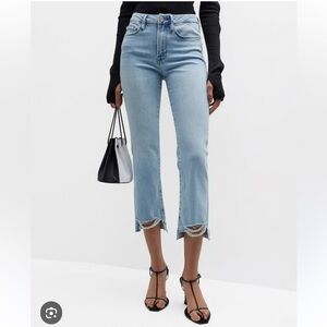 Frame Le Crop Mini Boot Stagger Jeans In Yorba Chew Size 27